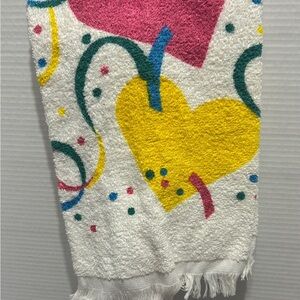 2 for $30 Franco 90’s graphic Colorful Heart Patterned Towel